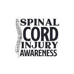 Adesivo per la consapevolezza delle lesioni del midollo spinale, adesivo di supporto per le lesioni del midollo spinale, adesivo di consapevolezza motivazionale, adesivo di consapevolezza della disabilità, adesivo per bottiglia d'acqua