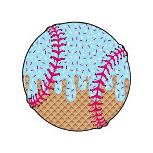 Naklejki z kapaniem lodów baseballowych, zestaw naklejek z kijami baseballowymi, naklejki winylowe sportowe, słodka naklejka na laptopa, zabawna naklejka na butelkę z wodą, naklejka na samochód