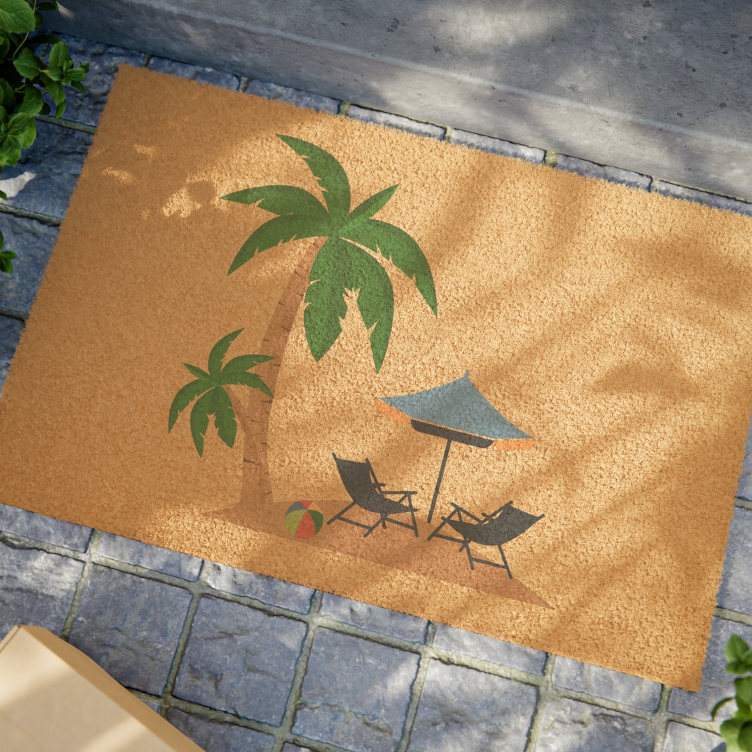 Beach Life Mat, Beach Gift, Summer Doormat, Beach House Doormat, Beach Door Mat, Summer