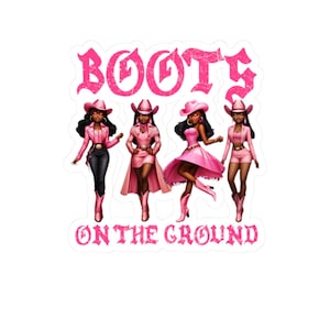 Stickers cowgirl, Sticker bottes sur le sol, Sticker cowgirl western, Sticker amateur de rodéo, Sticker fille de la campagne, amoureux des chevaux, cowgirl noir