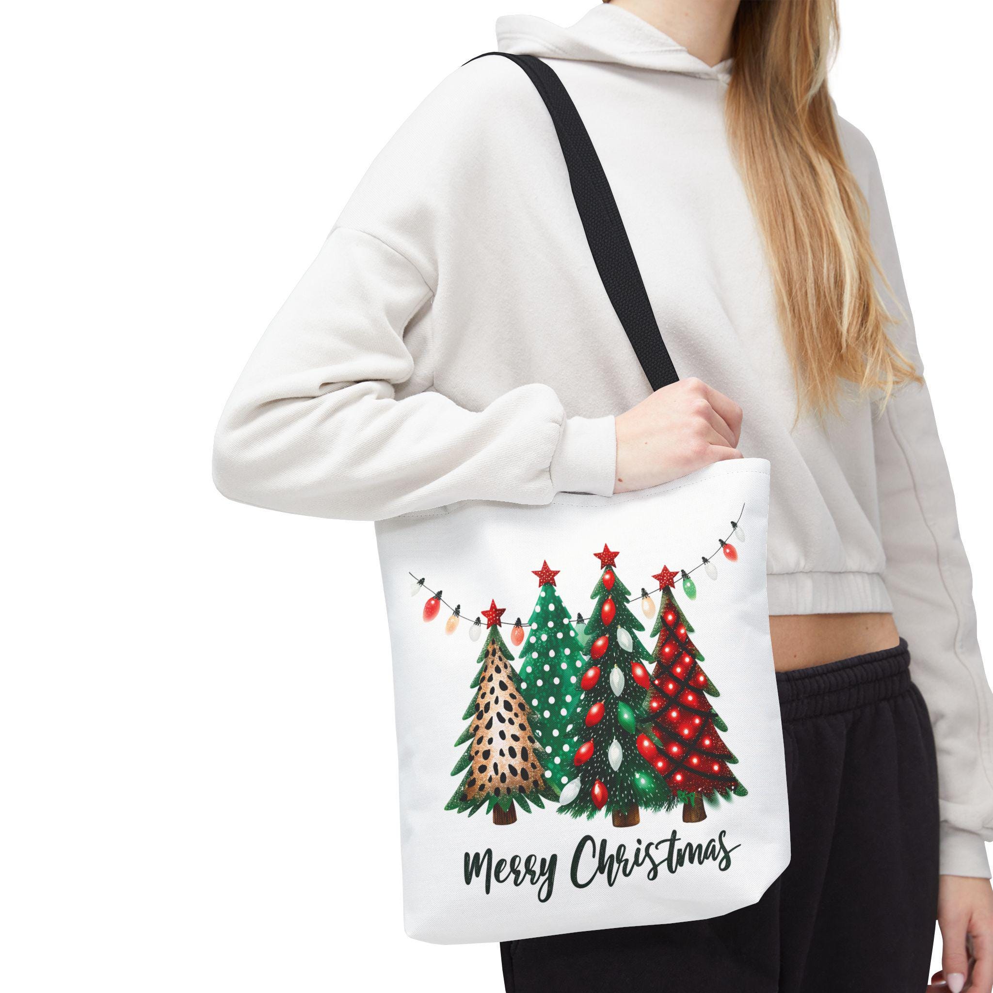 クリスマスツリートートバッグ、ホリデーギフトバッグ、季節の