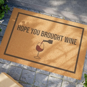 Divertente zerbino per gli amanti del vino: tappeto di benvenuto in fibra di cocco