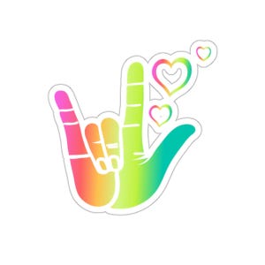 American Sign Language Sticker, Asl Teacher Sticker, Asl Gift, Sign Language Gift, Teacher Graduation Gift, Educational Sticker, Asl Sticker
