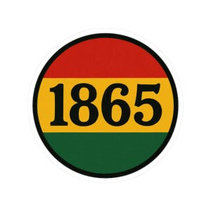 1865ステッカー - 黒人歴史月間ジューンティーンスキスカットステッカー、アフリカ系アメリカ人歴史デカール、解放記念日の装飾、歴史的