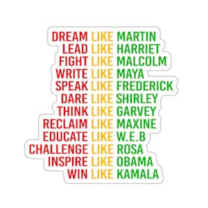 African Sticker, History Month Sticker, Black Pride Sticker, Black Lives Matter, Civil Rights, Juneteenth Gift, History Teacher Gift