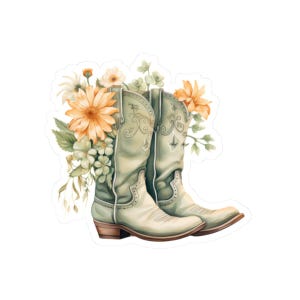 Pack d'autocollants pour cow-girl - Autocollants coupe-bise, thème western, bottes de cow-girl, décalcomanies de rodéo, style campagnard, décoration pour ordinateur portable, décoration Far West