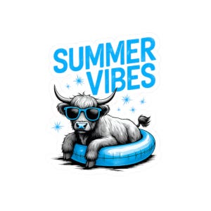 Pegatinas de verano, pegatina de vaca divertida, calcomanías para laptop, pegatina para botella de agua, decoración para funda de teléfono, suministros para scrapbooking, pegatina para amantes de las vacas