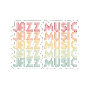 Jazz Sticker, Laptop Sticker, Jazz Art, Jazz Band Sticker, Gift For Musician, Jazz Car Sticker, Musical Instrument, Louisiana Suitcase Decal