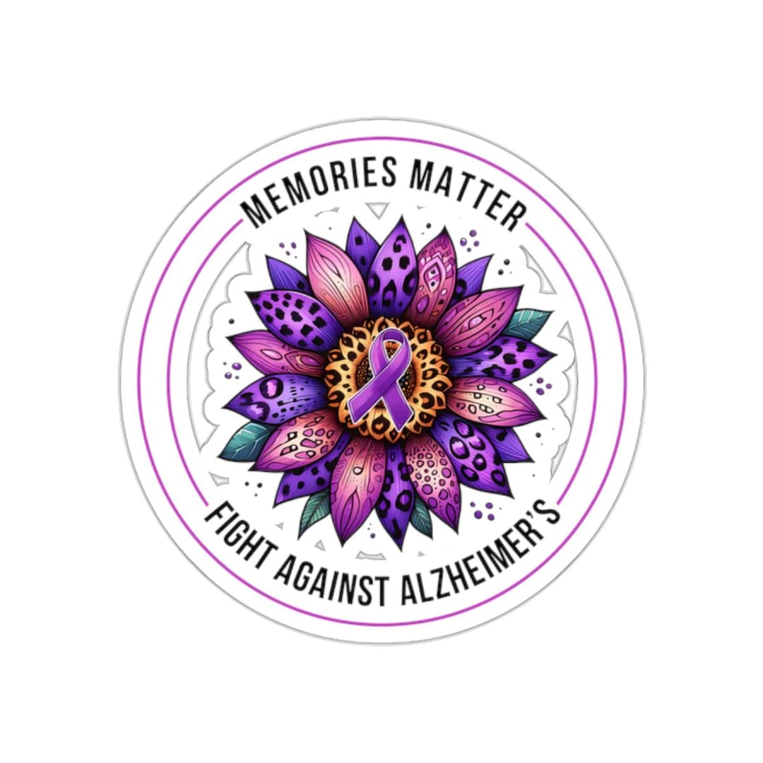 Alzheimers Awareness Sticker, Angel Wings Sticker, Alzheimers Disease ...