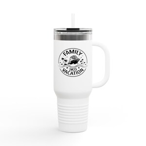 Family Reunion 2025 Insulated Travel Mug, 40oz, Cruise Tumbler, Travel Mug Gift, Vacation Tumbler, Annual Trip, Family Vacation Travel Gift