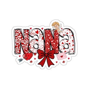 Adesivo Nana Valentine, Presente Nana, Presente Dia das Mães, Adesivo Grammy, Presente para futura avó, Adesivos para revelação do bebê, Presente para avós