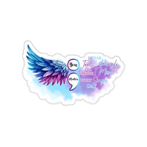 Mental Health Sticker, Suicide Prevention Sticker, Suicide Awareness Sticker, Car Decal, Vet Med Caduceus, 988 Decal, Self Love, You Matter