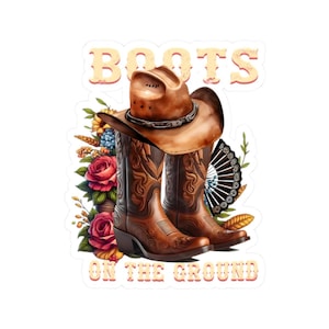 Stickers cowgirl, Sticker bottes sur le sol, Sticker cowgirl western, Sticker amateur de rodéo, Sticker fille de la campagne, amoureux des chevaux, cowgirl noir