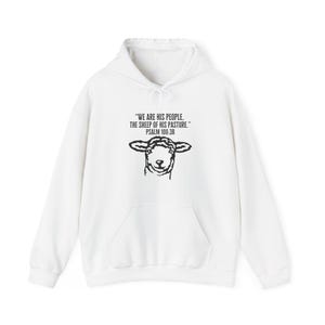 Bible Verse Sheep Hoodie | Farmer Sweater | Sheep Lover Hoodie | Cute Farmer Shirt | Farm Animals | Party Animals | Sheep Lover Gift