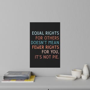 Equality Wall Decals, Feminist Home Decor, Gender Equality Stickers, Social Justice Wall Art, Activist Room Decor