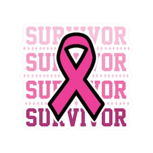 Stickers survivants du cancer, autocollant de soutien à la chimiothérapie, autocollant de sensibilisation au cancer, autocollant citation inspirante, étiquette de ruban espoir,