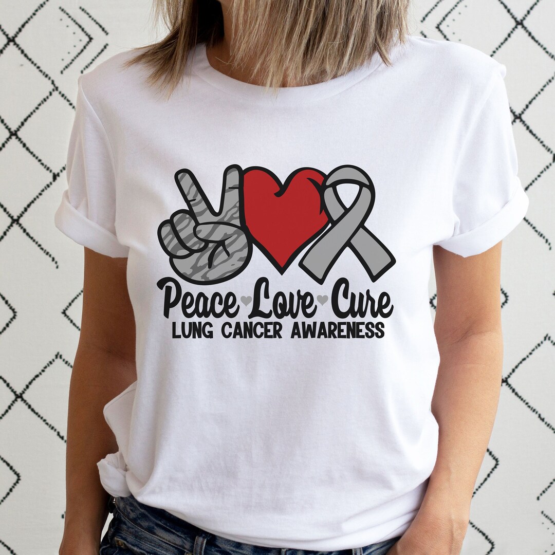 Lung Cancer Awareness Shirt Lung Cancer Support Shirt Gift - Etsy