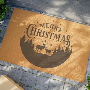 Merry Christmas Door Mat, Christmas Décor, Christmas Doormat, Holiday Décor, Xmas Holiday Gift, Home Doormat, Christmas Gift, Front Door Mat