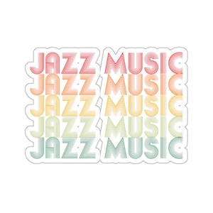 Jazz Sticker, Laptop Sticker, Jazz Art, Jazz Band Sticker Gift For Musician, Jazz Car Sticker, Musical Instrument, Jazz Lover Suitcase Decal