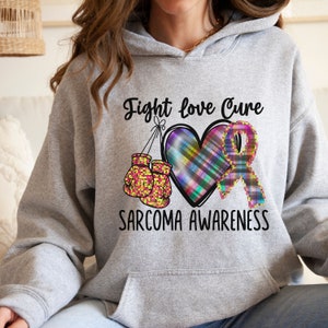 Sarcoma Awareness Hoodie, Sarcoma Survivor, Sarcoma Sweatshirt, Sarcoma Gift, Sarcoma Walk, Sarcoma Support, Yellow Day, Yellow Ribbon