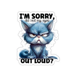 Funny Rolling Eyes Sticker, Laptop Stickers, Car Decals, Water Bottle Sticker, Humor Sticker, Laptop Decal, Sarcastic Stickers Sassy Sticker