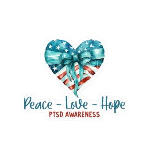 Naklejka na wstążkę z okazji Dnia Świadomości PTSD, Darczyńca Czerwca, Rzecznik Zdrowia Psychicznego, Miesiąc Świadomości, Wstążka Pamięci
