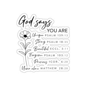 God Says Vinyl Sticker: Religious Scripture Decal