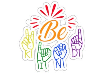 Pegatina de Lengua de Señas Americana, Pegatina para Profesor de Lengua de Señas Americana, Regalo de Lengua de Señas Americana, Regalo de Lengua de Señas, Regalo de Graduación para Profesores, Pegatina Educativa, Pegatina de Lengua de Señas Americana