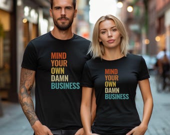 Koszulka Mind Your Own Damn Business, koszulka z okazji wyborów prezydenckich 2024, prezent Harris Walz, koszulka Madam President, prezent dla wolontariuszy