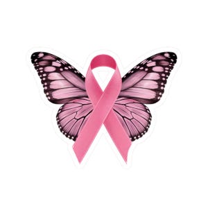 Pegatinas de cáncer de mama, calcomanía de lazo rosa, calcomanía de apoyo a la concienciación, calcomanía de vinilo de superviviente de cáncer, calcomanía con símbolo de esperanza, calcomanía de recuerdo