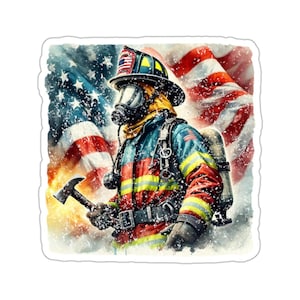 Firefighter Decal | First Responder Sticker | Firefighter Hat | Fireman Sticker | Emt Gift | Female Emt Sticker | Vinyl Sticker  Car Sticker