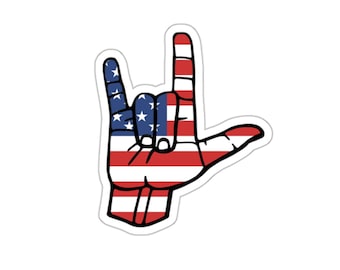 Pegatina de lenguaje de señas americano, pegatina para profesor de ASL, regalo de ASL, regalo de lenguaje de señas, regalo de graduación de profesor, pegatina educativa, pegatina de ASL