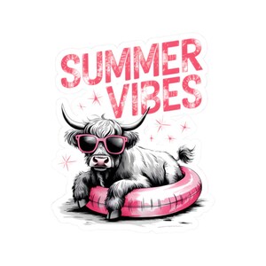 Pegatinas de verano, pegatina de vaca divertida, calcomanías para laptop, pegatina para botella de agua, decoración para funda de teléfono, suministros para scrapbooking, pegatina para amantes de las vacas