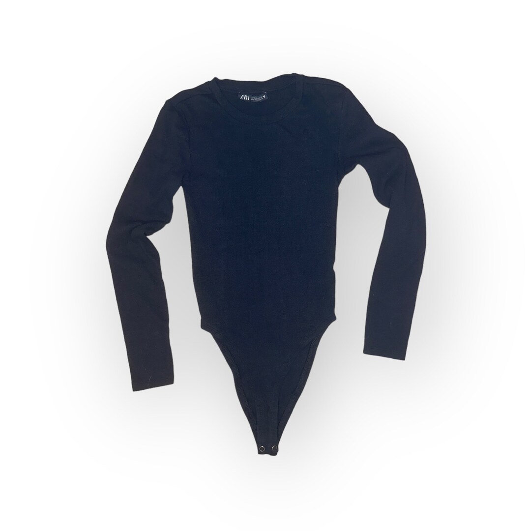 Zara Long Sleeve Modal Bodysuit Sz. Small Etsy