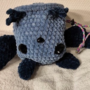 DIGITAL PATTERN Fluffy Bat Chalk Bag Crochet Pattern