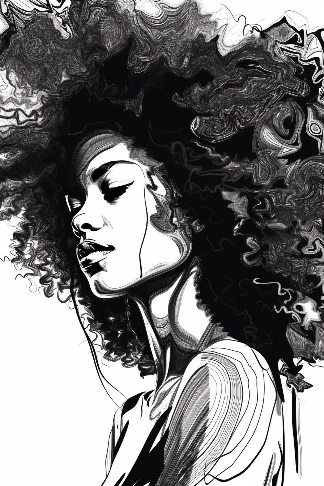Black Women With DIGITAL DOWNLOAD Instant Download Afro Wall Art black-women-with-digital-download-instant-download-afro-wall-art