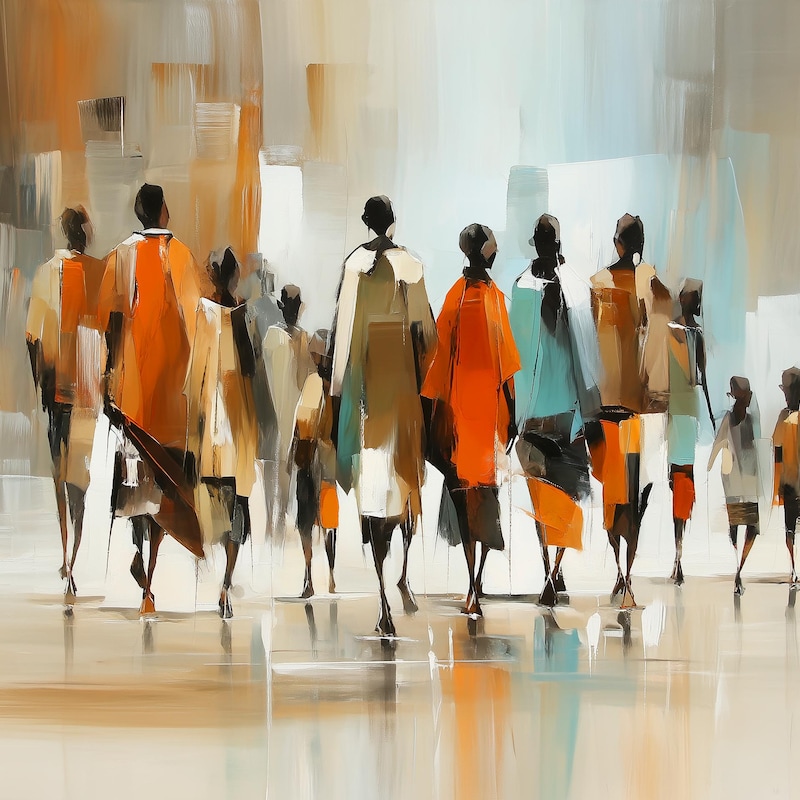 Abstract People Painting - Etsy