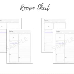 Printable Recipe Sheet with Photo option: Organize Your Culinary Creations with style & simplicity, Elevate Kitchen Creations,Cooks - Bakers
