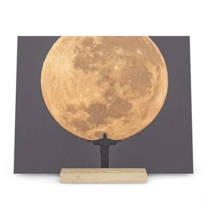 Christ The Redeemer, Holding The Moon Gallery Board With Stand