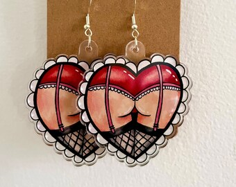 Heart Butt Earrings
