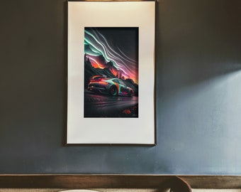 Porsche GT3 digital wall art, Digital download,