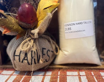 Wild Deer Tallow Venison Tallow Whitetail Tallow- 5 lb bulk