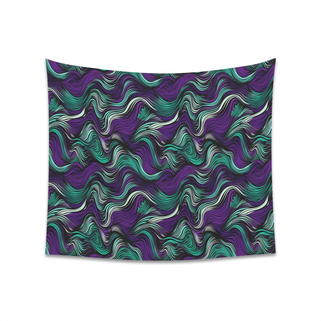 Trippy Psychdelic Repeating Pattern Rave Fashion Printed Wall Tapestry ...