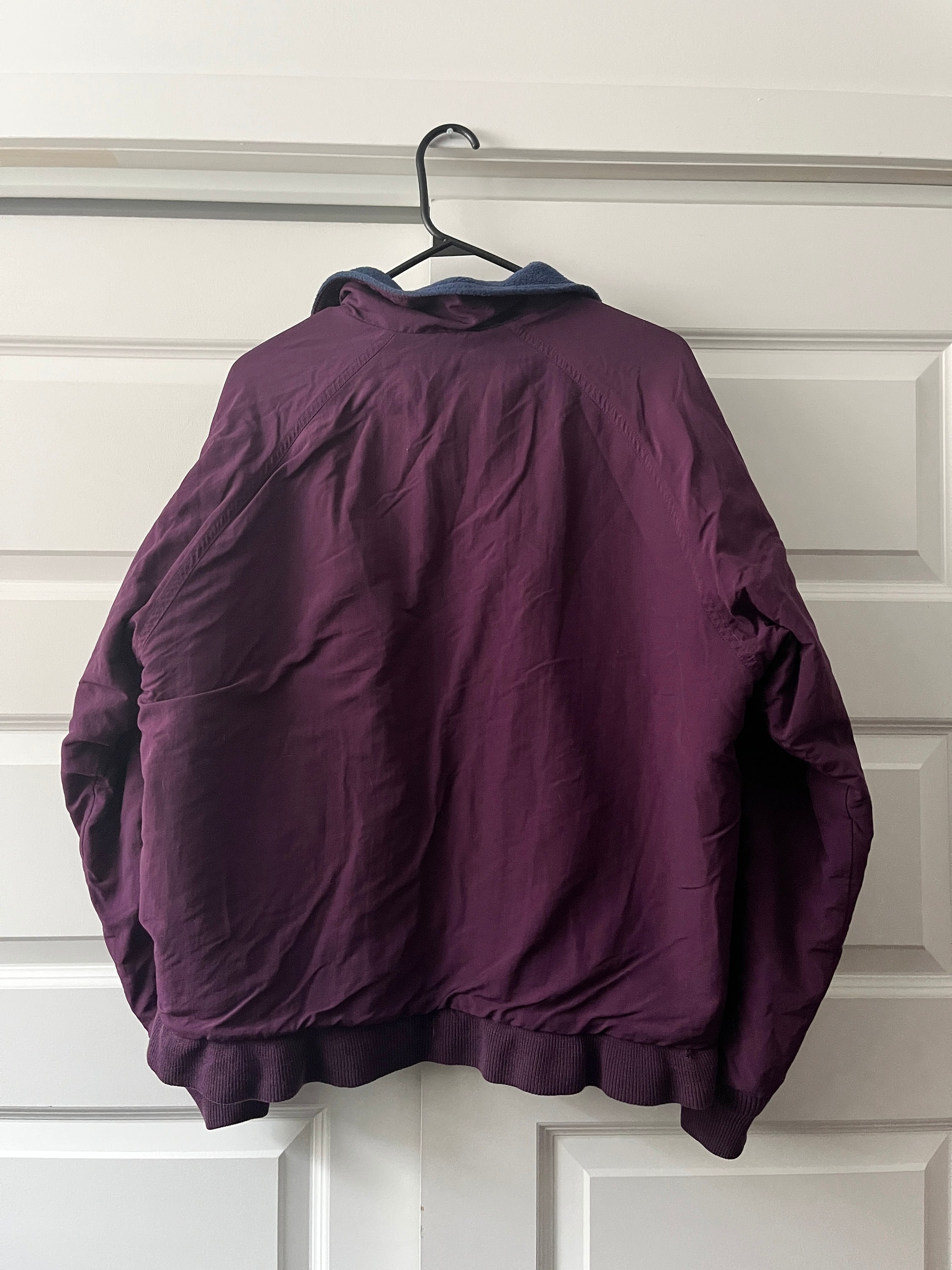 Vintage 90s Purple Lands End Jacket With Fleece Lining Womens M/L - Etsy