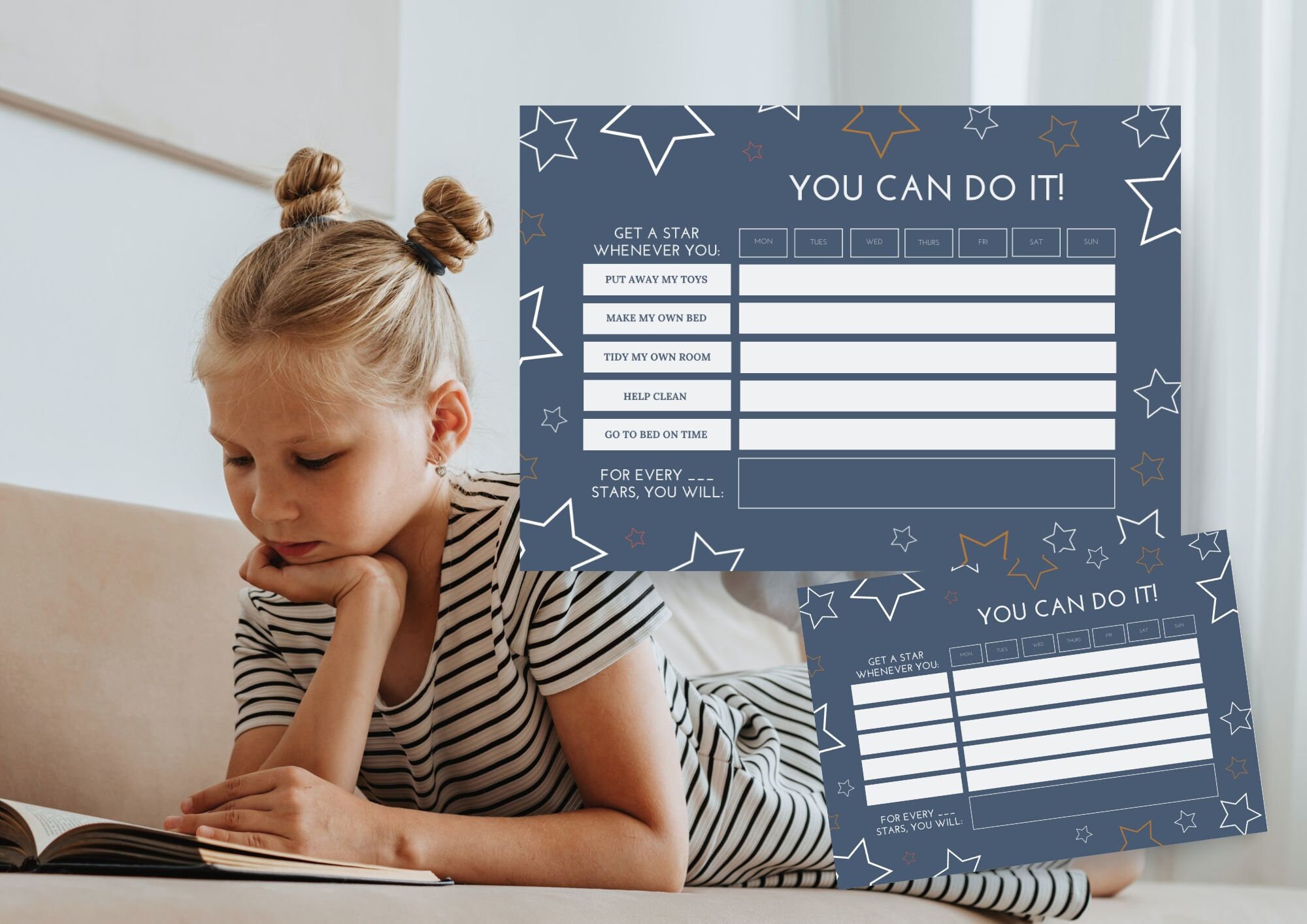 Kids Reward Chart Printable | Digital PDF Download, Reward System for ...