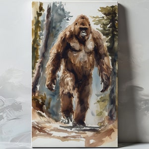 絵画 BIGFOOT 絵画 BIGFOOT Bigfoot Watercolor Canvas / Bigfoot Painting