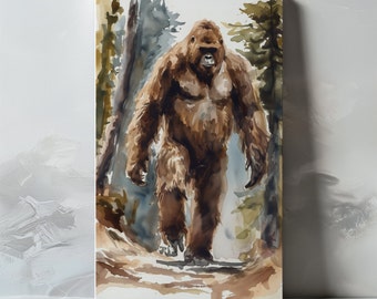 Bigfoot キャンバスアート 作品 手書き Bigfoot キャンバスアート 作品 手書き Bigfoot Watercolor