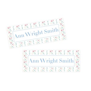 Girl&#39;s Water Resistant School Labels, 60 Gingham Stickers, Floral School Stickers for Kids