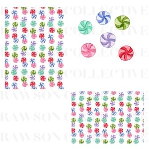 Clipart navideño de acuarela, arte de caramelos de menta para tarjetas de felicitación, clipart festivo pintado a mano, elementos y patrones PNG transparentes