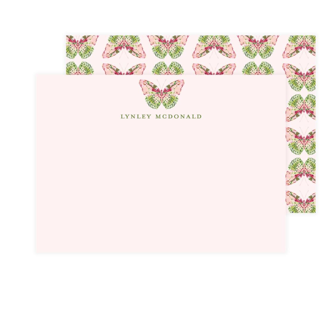 Watercolor Butterfly Stationery, Custom Personalized Women's Stationery ...